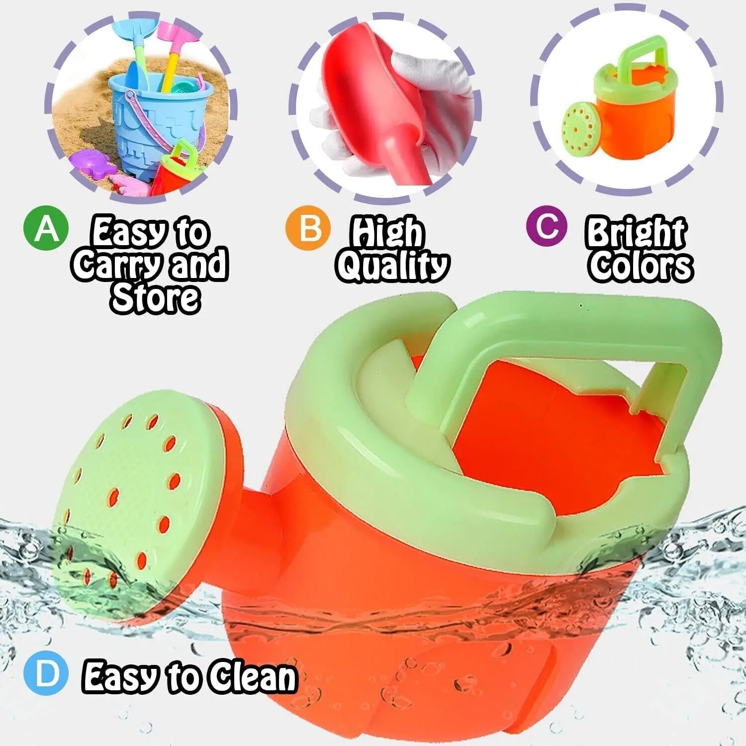 Children's Beach Toy Set Baby Playing In Water And Sand Large Sand Shovel Beach Bucket Sand Digging Tool Sand Toy Random Color 4