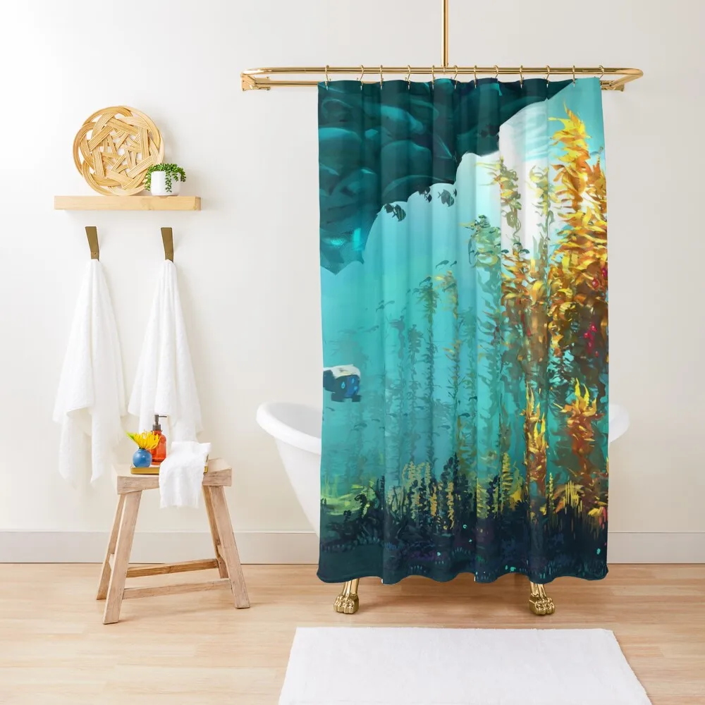 SubnauticaGameShowerCurtainShowerCurtainsForBathroomsCurtainBathroomShowerBath