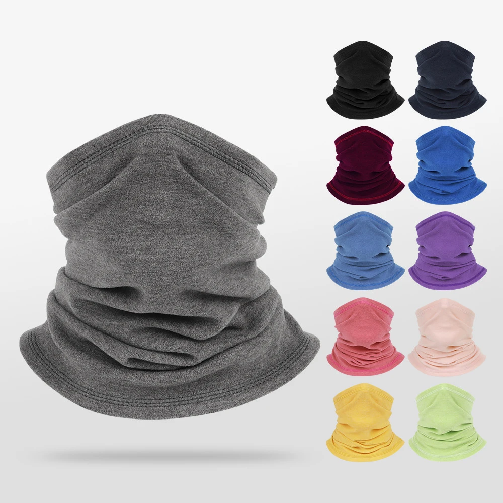 Parent-child Velvet Neckerchief Men Women Face Neck Sunshade Collar Gaiter Tube Bandana Scarf Sports Outdoor Fishing Headwear