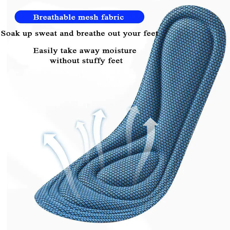 Shoe Insoles Orthopedic Insoles 3D Memory Foam Orthopedic Insoles for Shoes Men Women Nano Antibacterial Deodorization Insole Sweat Absorption Running Cushion