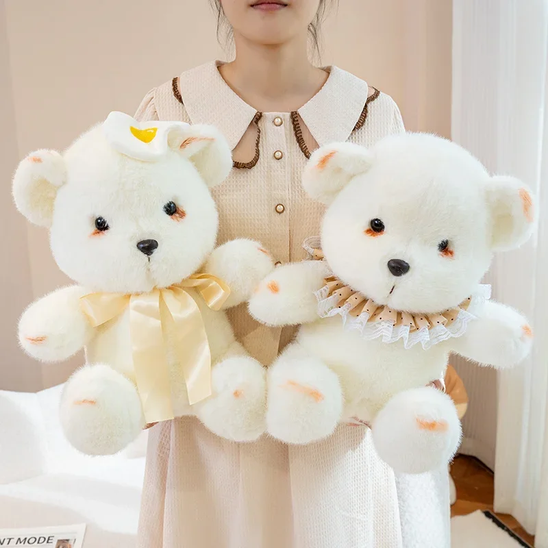 Cuddly Smoky Makeup Rabbit Bear Plush Toys Stuffed Cartoon Doll Warm Lovely Kids Appease Doll Party Decor Funny Gift