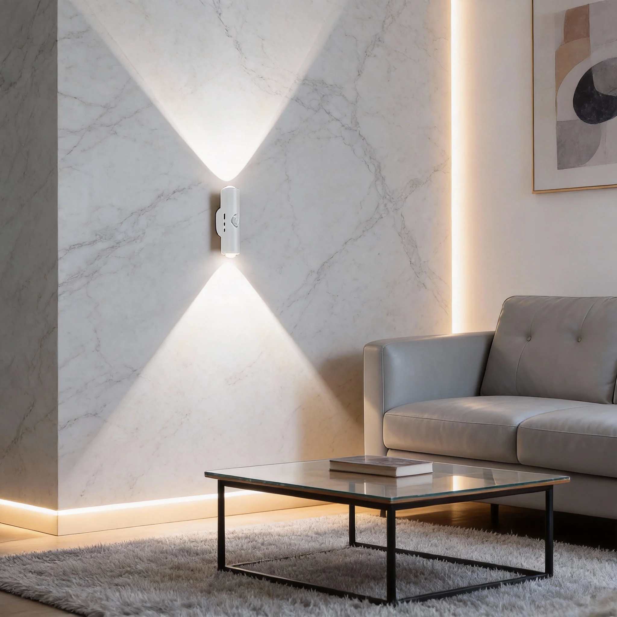 Double Head RGB LED Night Light with Motion Sensor Rechargeable Magnetic Wall Lamp for Cabinet Hallway Stair Mood Ambient Light
