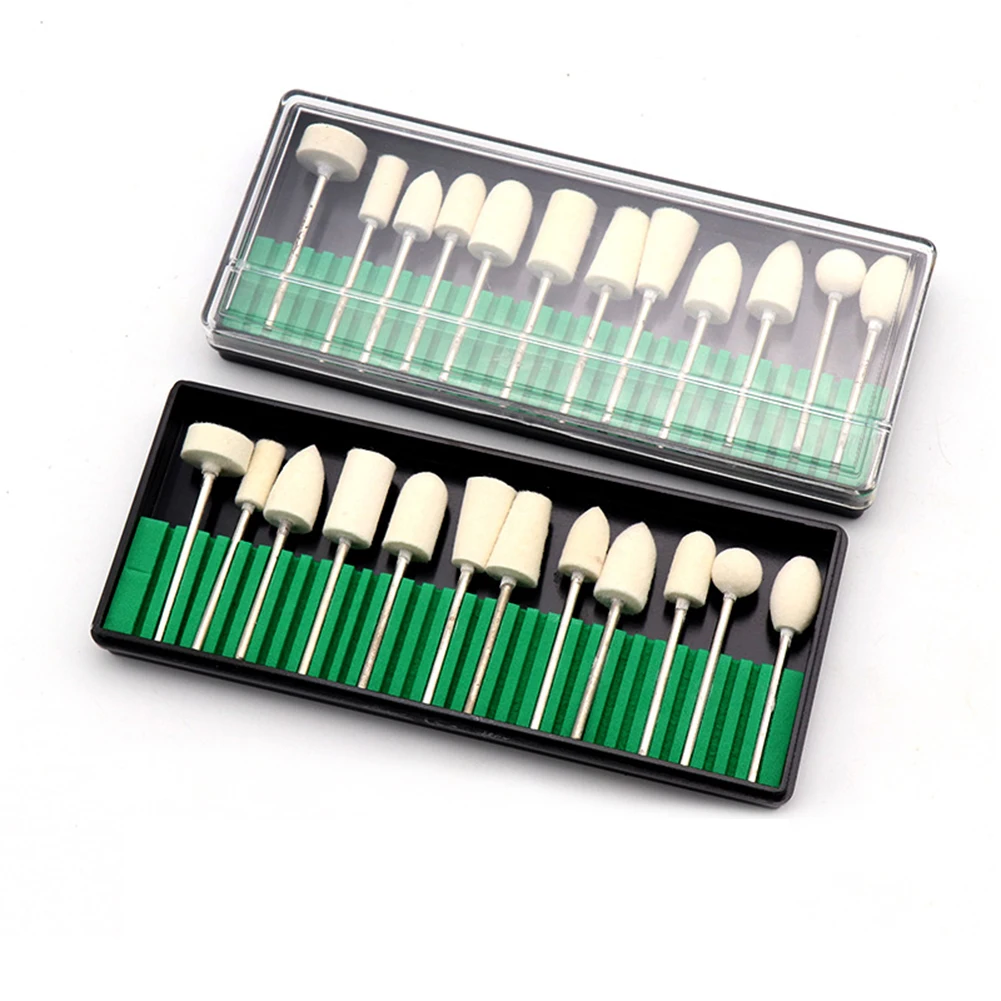 

12Pcs Wool Felt Grinding Sanding Head Abrasive Buffing Wheel 2.35mm Shank Polishing Mini Drill Bit Rotary Tool