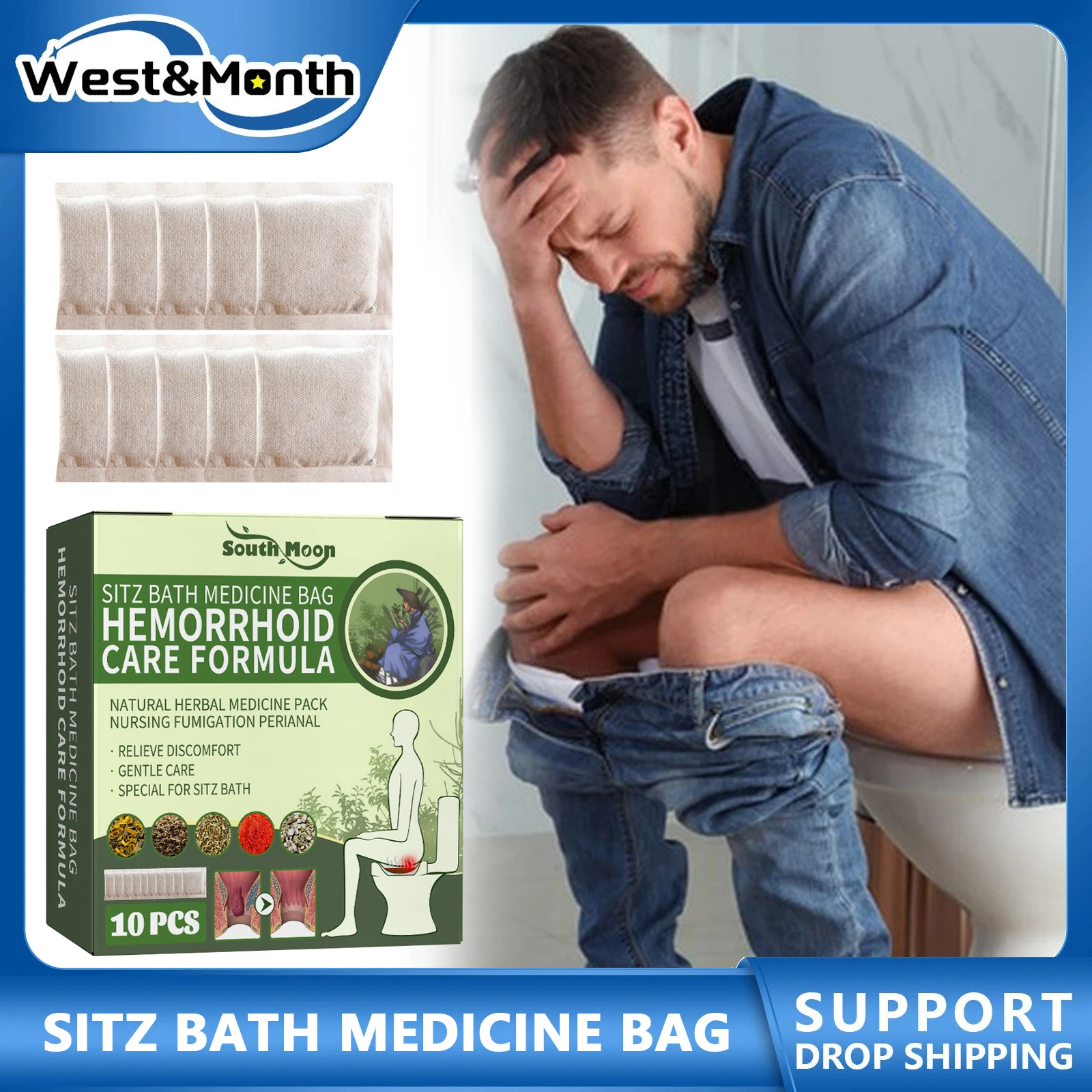 PerianalSitzBathMedicineBagHerbalWormwoodFumigationHemorrhoid