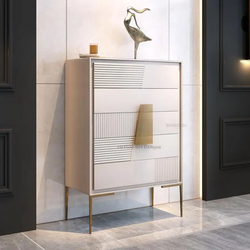 Italian Minimalist Five-Drawer Cabinet Combination Modern Large Villa Living Room Light Luxury Style Storage Cabinet Furniture