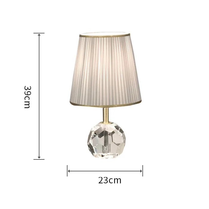 Nordic light luxury crystal lamp sofa Luxury warm color bedside