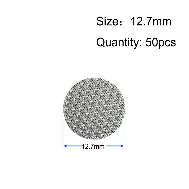 200/50 יחידות מסנני מתכת לעישון טבק צינור מסך גאוז הוקה מים צינור נירוסטה רשת תמיכה בשטיפה 15~25 מילימטר