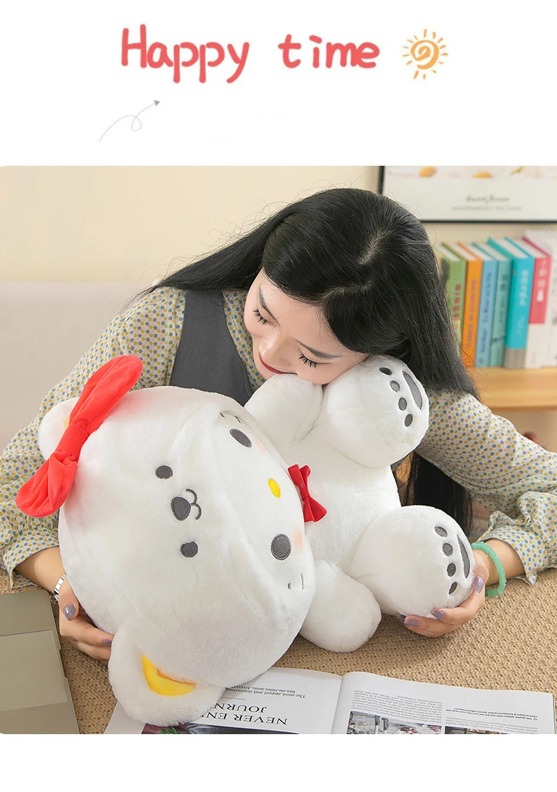 Cute Sanrio Plush Hello Kitty Kuromi Melody Toy Kawaii Cinnamoroll Big Ear Dog Soft Kids Gift