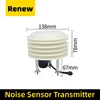 30-130dB environmental noise online monitoring noise meter sensor noise transmitter decibel 4-20mA detector rs485 6
