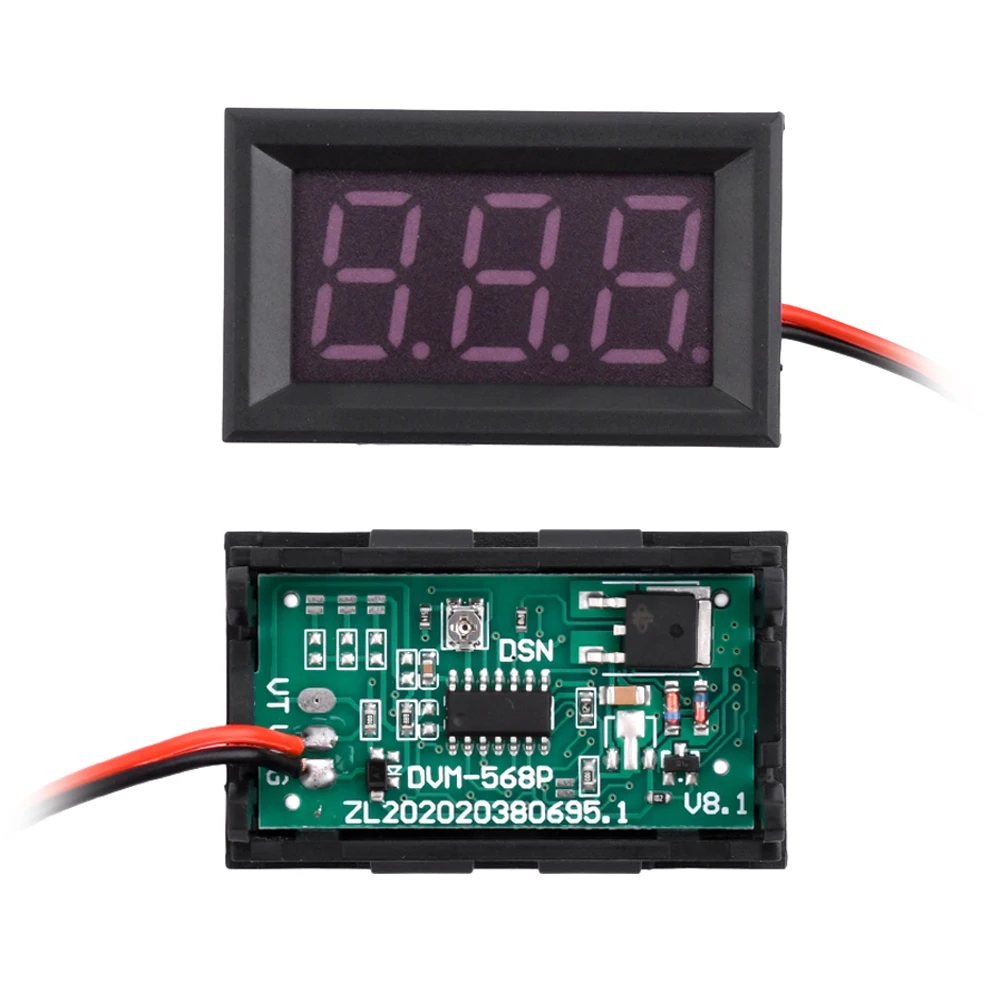 

DC 5V~120V Voltmeter LED Digital Display Voltage Meter E-Bike Indicator Display Voltage Tester Red/Blue/Green/Withe