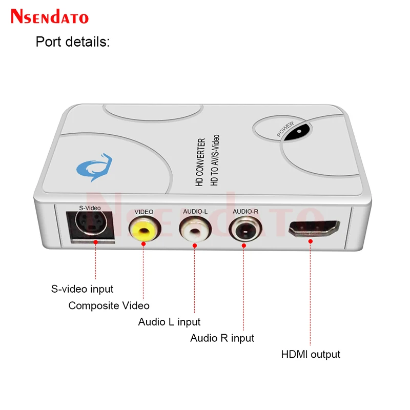 HD Audio video Converter Box HDMI-Compatible to AV RCA S-Video Converter adapter 1080P HDMI2AV With NTSC PAL CVBS For PS4 TV DVD