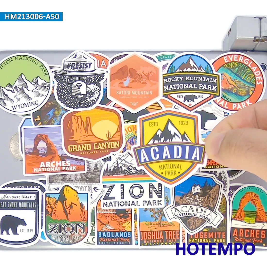 Nature Park Adventure Sticker Set - Wild Hiking & Camping Decorative Pack