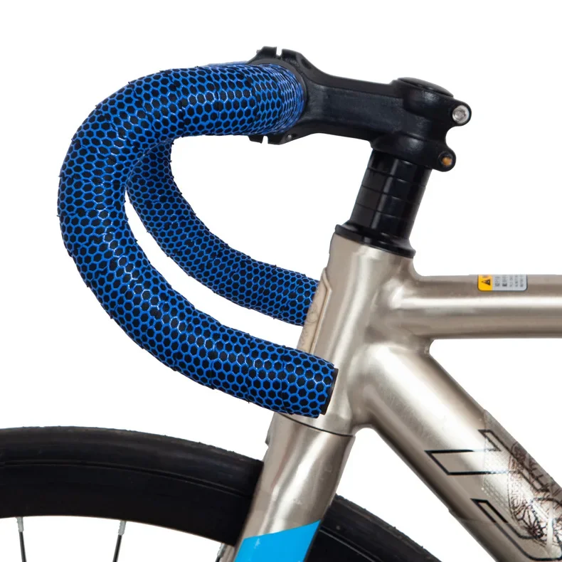 Handlebar Tape Cycling Road Bike Handlebar Tape Leather Handle Bar Grip Wrap Comfort Non Slip Breathable Anti Shock Bar End Plug
