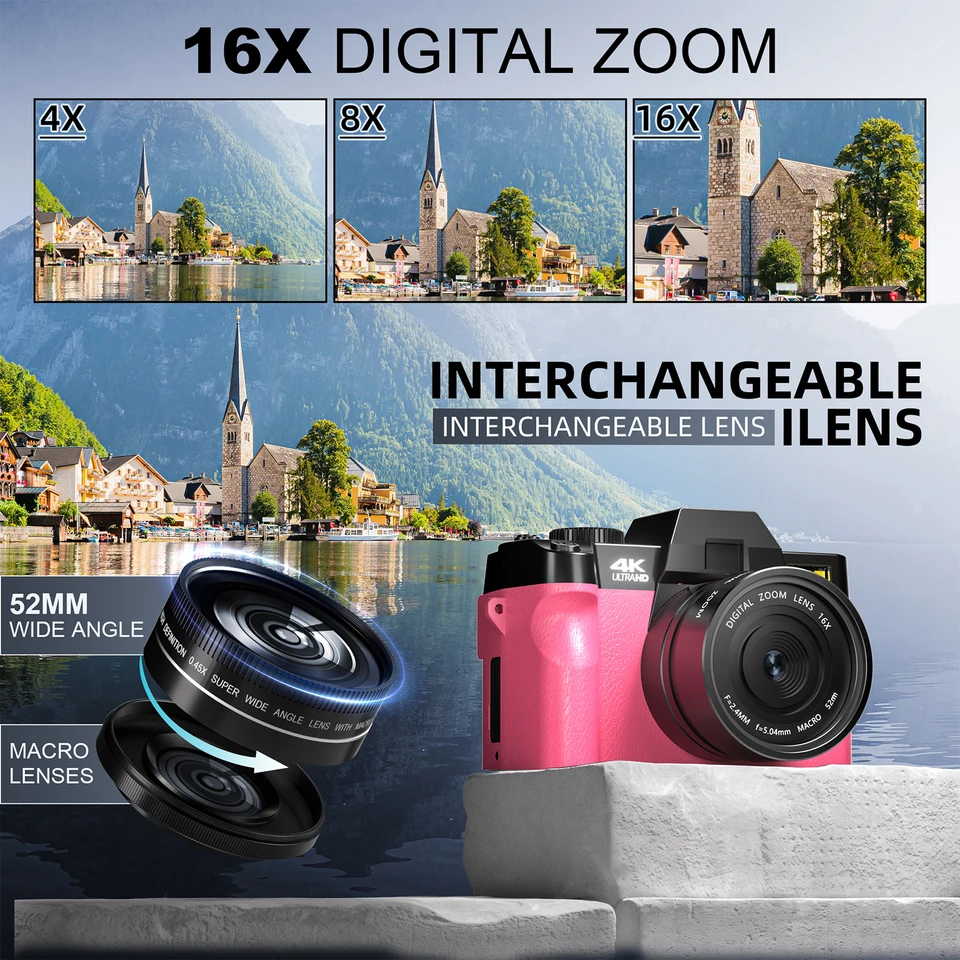 Nbd-写真用デジタルカメラ,wifi付きビデオおよびvlogカメラ