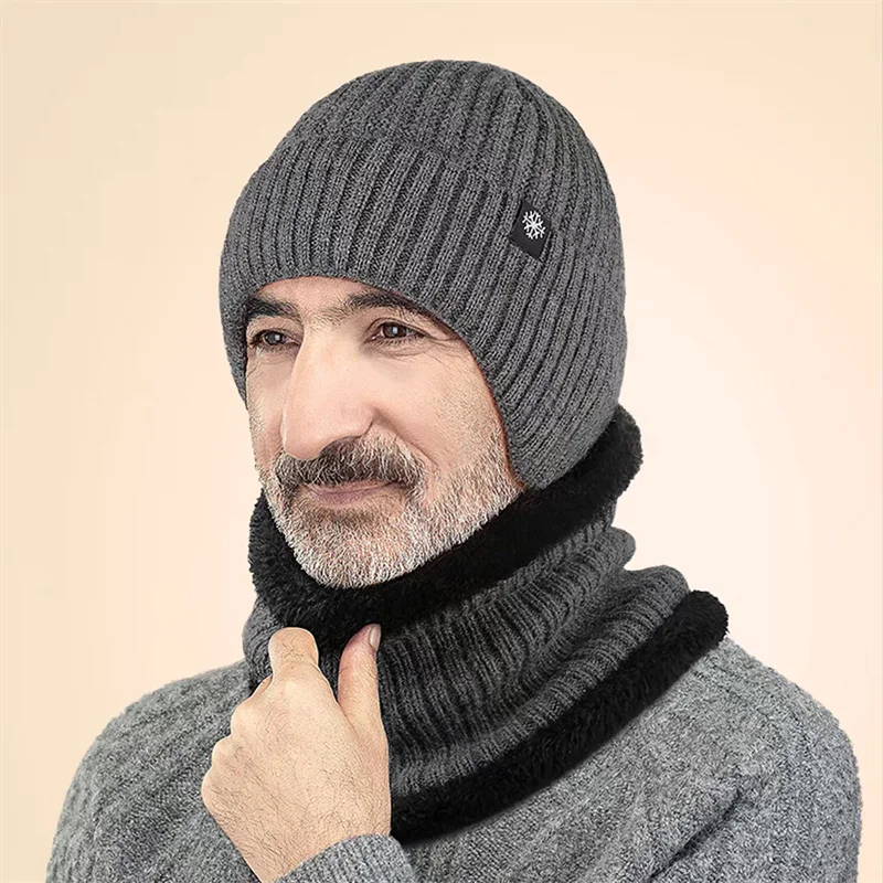 NEW Winter Outdoor Fleece Hat Men Women Motorcycles Warmth Ear Protection Thick Knitted Cycling Cap Windproof Head Wear