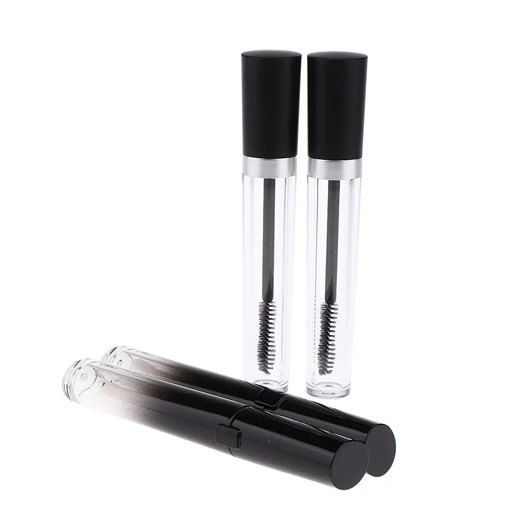 브러시가 포함된 투명한 8ml 빈 튜브 용기, 그라데이션 액체 저장 병