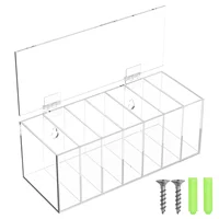 Acrylic Week Label Dispenser for Labels Stickers Tape Wall Mount Transparent 7 Slot Label Dispenser for Home School Office 1