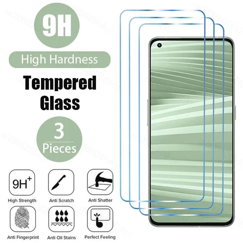 

3Pcs Tempered Glass For Realme GT Neo 2 3 3T 5 SE Q3 Q5 Pro Q3T Screen Protector On Narzo 30 50 Pro 30A 50i 50A Prime Glass Film