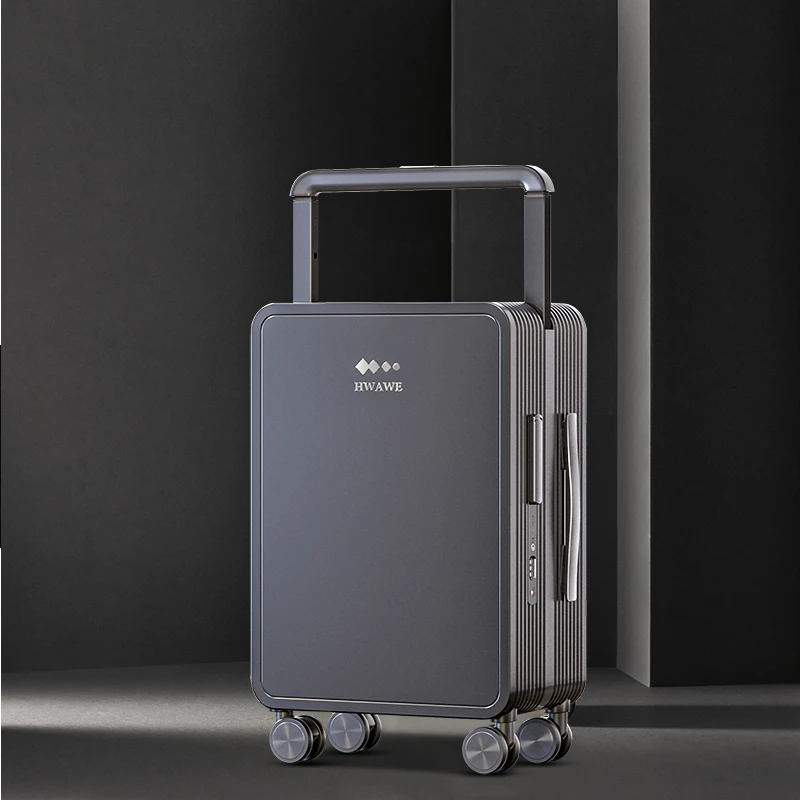 

2023 Suitcase with Ride with TSA Lock and Wide Trolley PC Printed Logo Trolley Travel Luggage