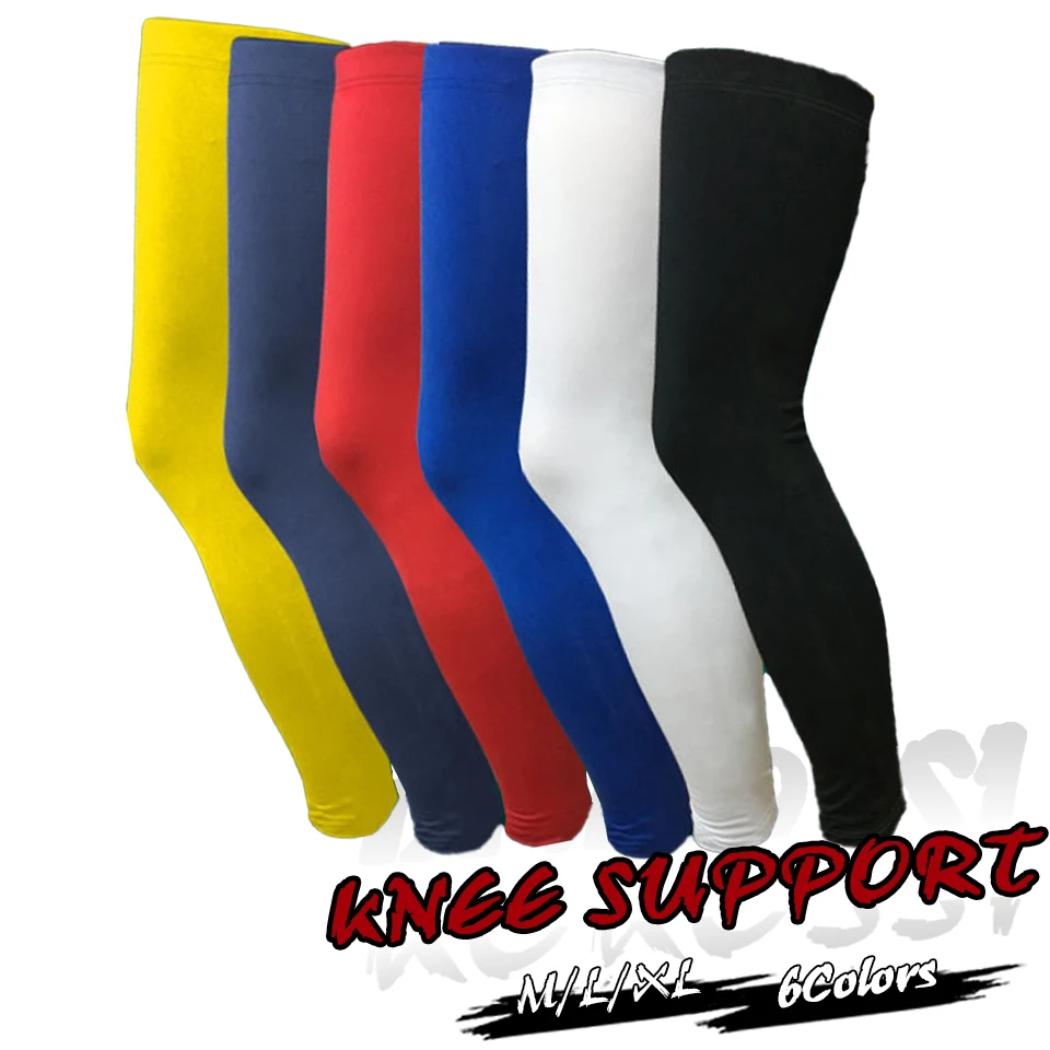 1PCS Super Elastic Spandex Basketball Knee Pad Support Brace Football Leg Calf Thigh Compression Sleeve Sports Safety HX001