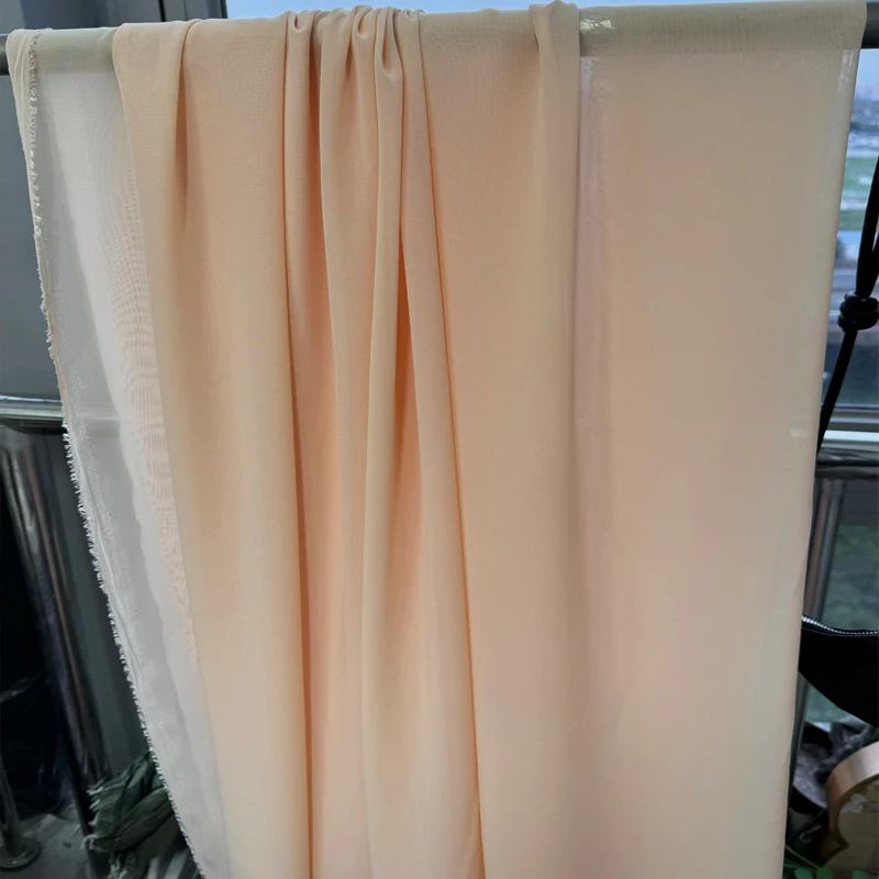 Elegant White Ivory Chiffon Fabric - Luxurious Georgette for Bridal Veils, Wedding Decor, and DIY Creations