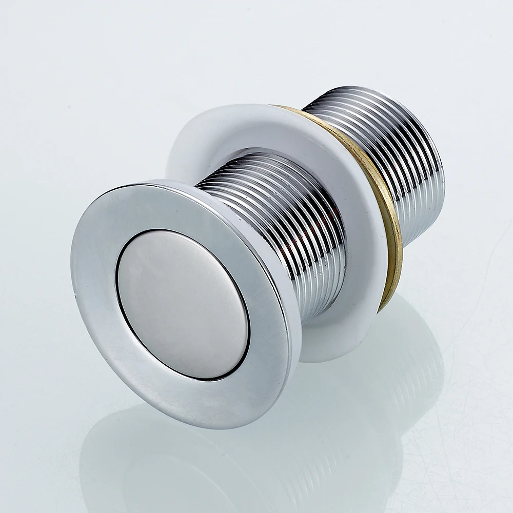 Chrome Brass Bathroom Basin Sink Waste Push Button Swivel