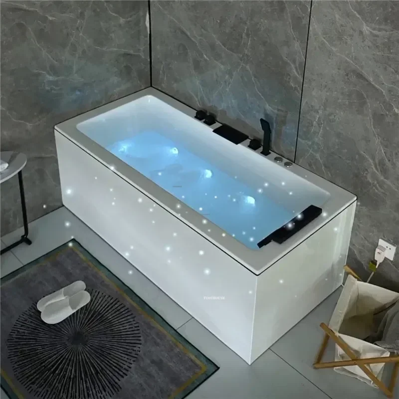 Household Bathtub Bathroom Supplies Small Apartment Homestay Constant Temperature Surf Massage Acrylic Bathtub Surf Jacuzzi L 6