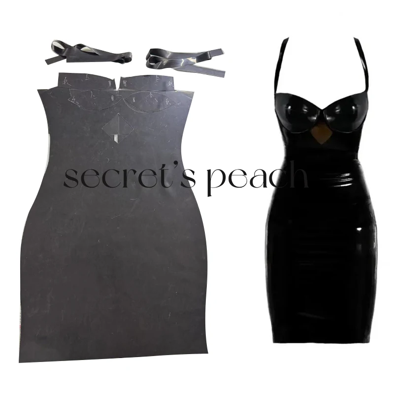 DIY Latex Lingerie Dress Latex Fragments Customized in color
