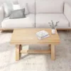 Plank+Beam Classic Rectangular Coffee Table, 40 Inch Farmhouse Coffee Table, Mini Center Tables for Small Spaces 1