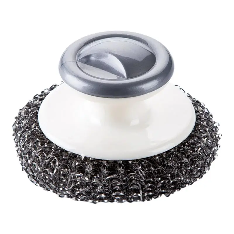 

Steel Wool Scrubber Ergonomic Dish Scrubber Cleaning Brush Bathroom And Kitchen Accessory For Floor Bakeware Sink Faucet Plate