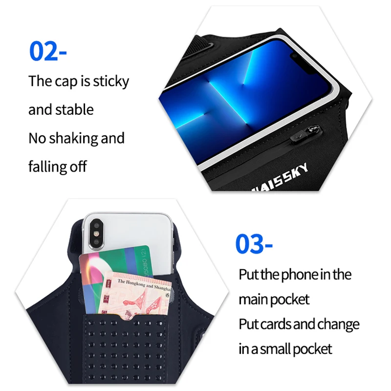 iphone 12 pro flip case Haissky 7.0 inch Running Sport Armbands For iPhone 13 12 11 Pro Max Zipper Arm Band Bag Case For AirPods Pro 3 Samsung S22 Ultra best iphone 12 pro case