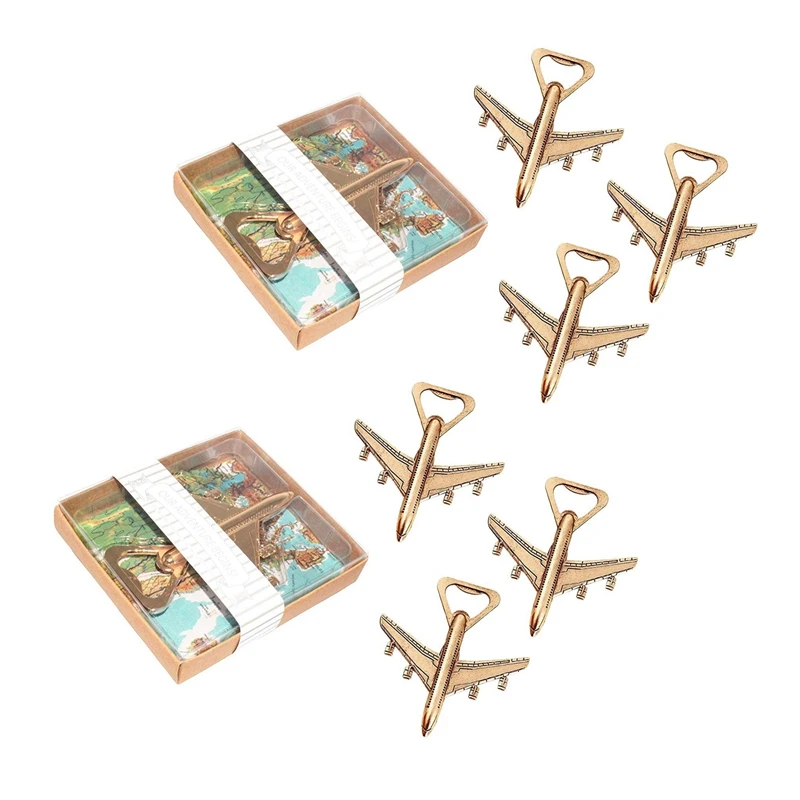 24x Airplane Bottle Opener Gift Box Air Plane Travel Beer Bottle Opener