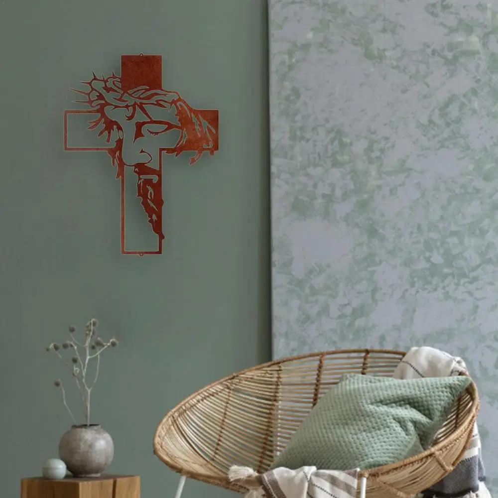 Description Picture 2 of itemOpenwork Carved Wall Cross Rustic Handcrafted Religious Art Christian Wood Wall Art Craft Stunning Openwork carved Wall Cross