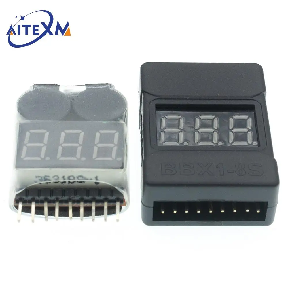 Testeur de batterie LiPo 1-8S 2 en 1 avec alarme basse tension réglable
