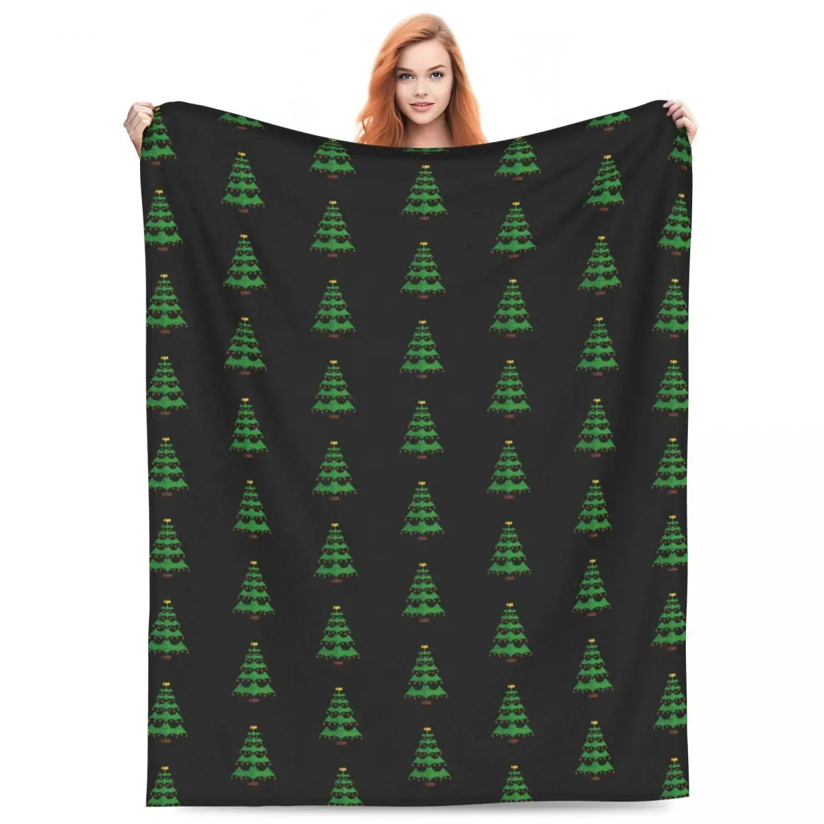 Holy Christmas Tree Coperta Di Flanella Qualità Super Warm Happy Xmas Throw Coperta Winter Camping Outdoor Divertente Copriletto