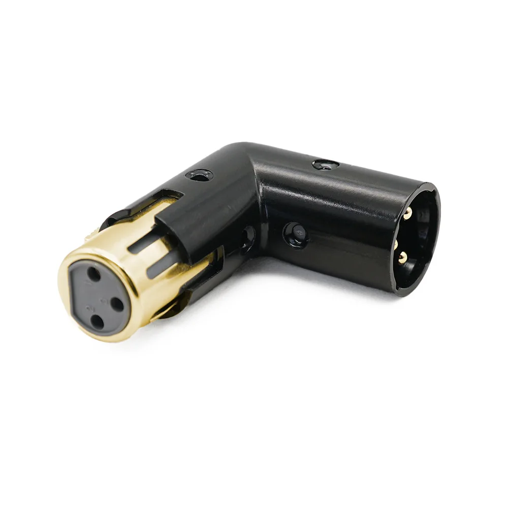 Adaptador Xlr Ângulo com Posição Ajustável Dupla Macho para Fêmea 3pin 4 - Image 2