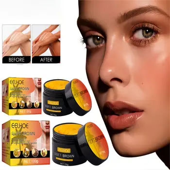 EELHOE Tanning Cream Face Body Long Lasting Bronzer Skin Tanner Suntan Protect Radiation Nourishing Natural Self-Tanning Lotion