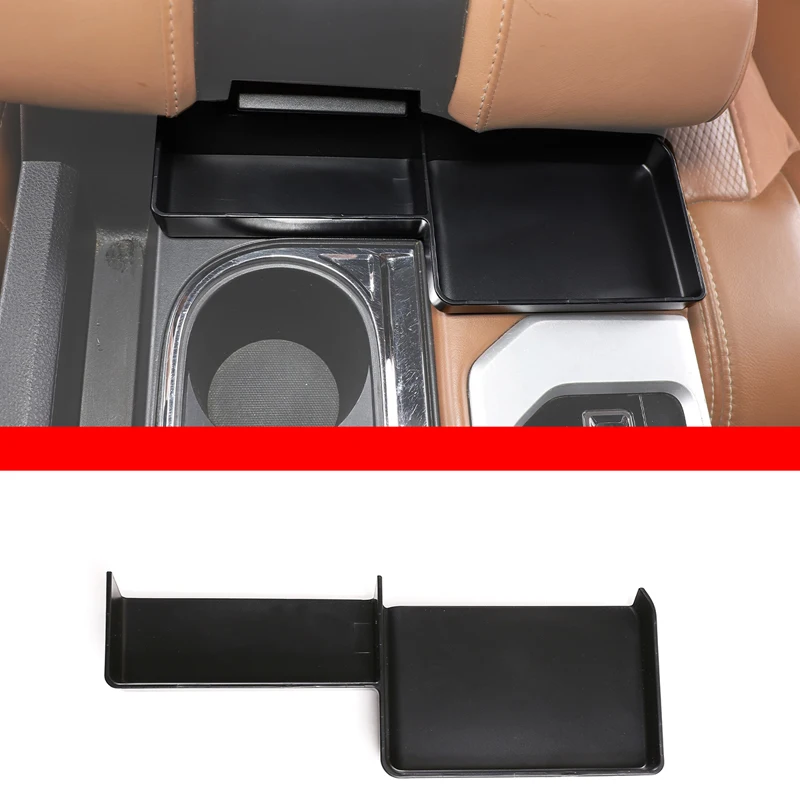 

For Toyota Tundra Pickup 2014-21 Car Armrest Box Front Storage Box Coin Card Key Storage ABS Black Storage Accessories LHD 1 Pcs