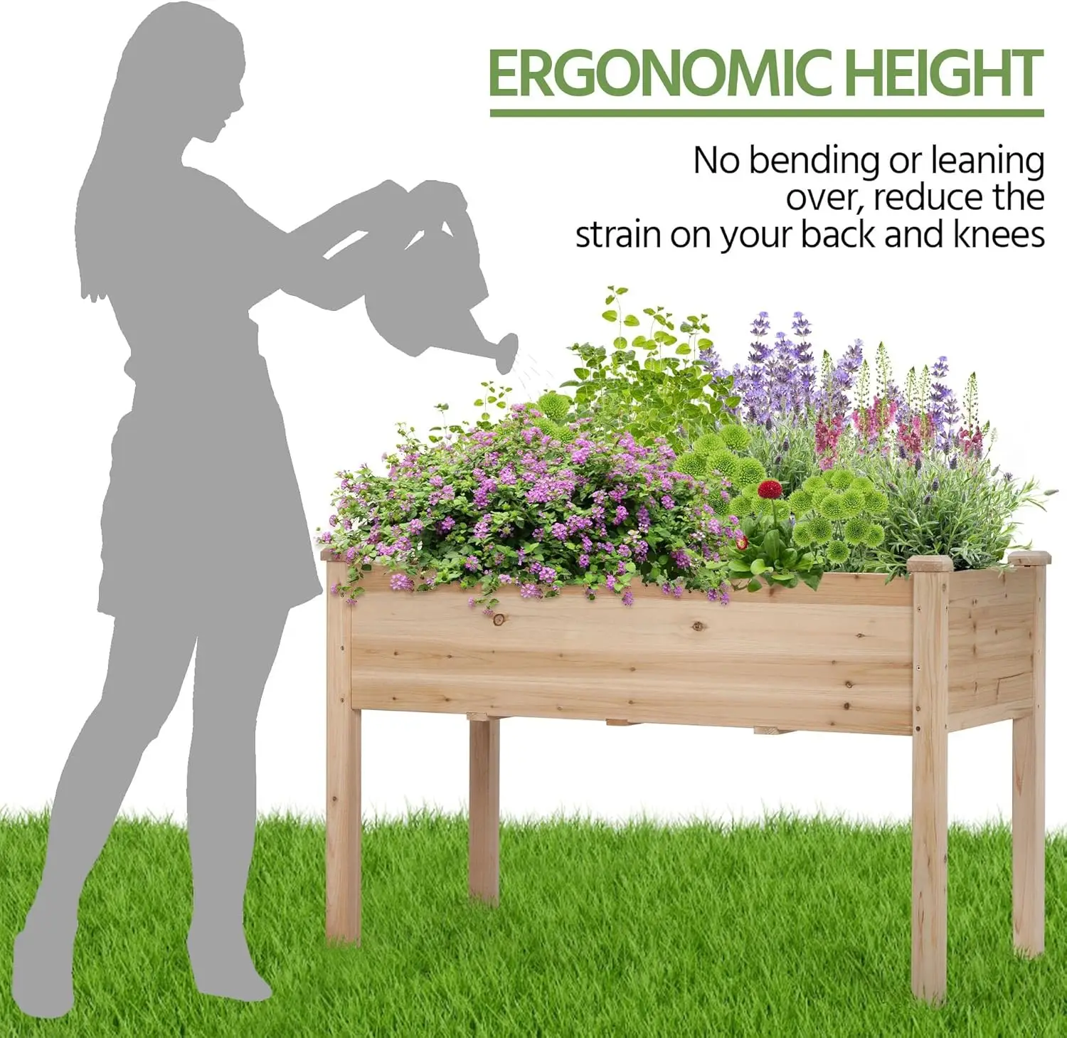 Elevated wooden planter box photo 6