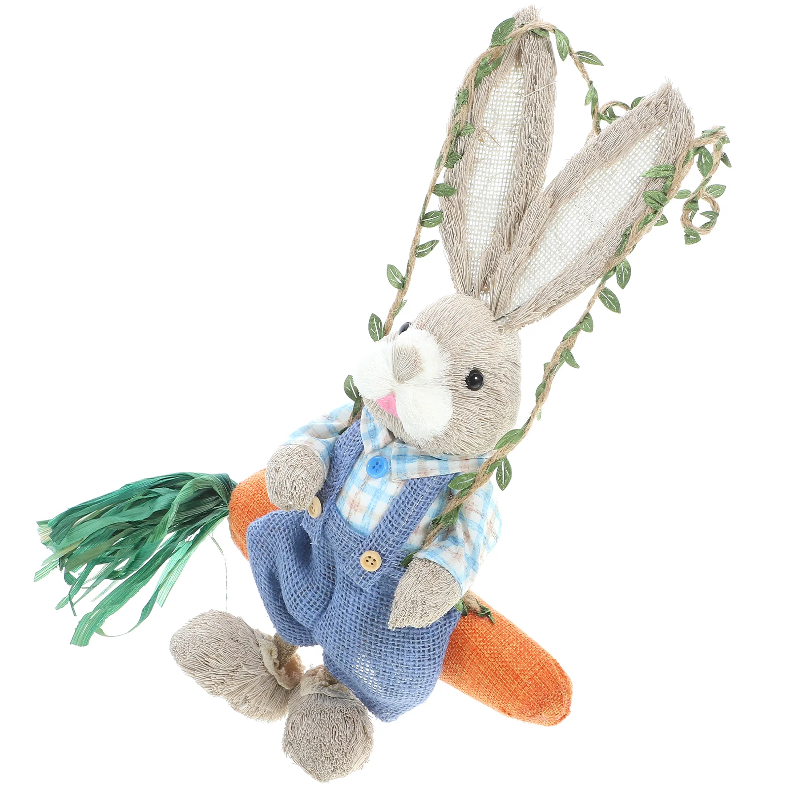 

Swing Rabbit Garden Statue Kawaii Rabbit Figure Tree Hanging Animal Sculpture Easter Wedding Parties Creative Home Decorations