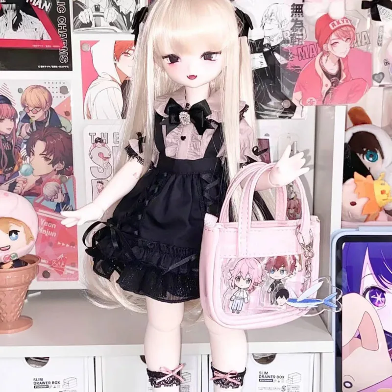 Shoulder Bags Transparent Kawaii Doll Mini Pink Y2k Lolita Ita Crossbody Bags PU Leather
