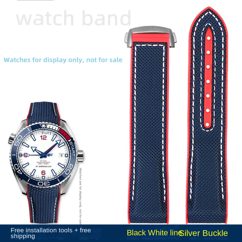 Premium Nylon Waterproof Strap in Orange - 20mm, 21mm, 22mm Sizes