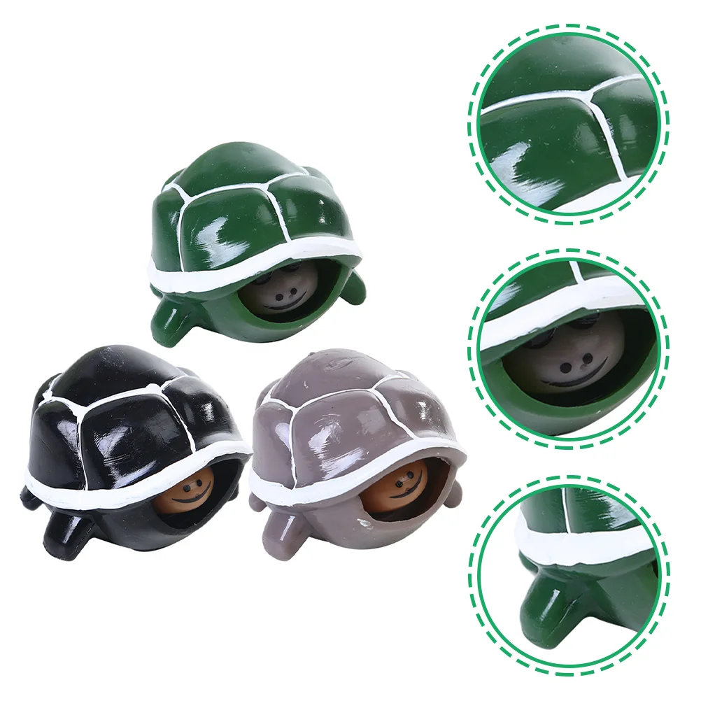 

3 Pcs Squeeze Turtle Party Favors Kids 8-12 Toy Toys Bulk Prize Tiny Plastic Fidget Animal Birthday gifts Antistress keychain