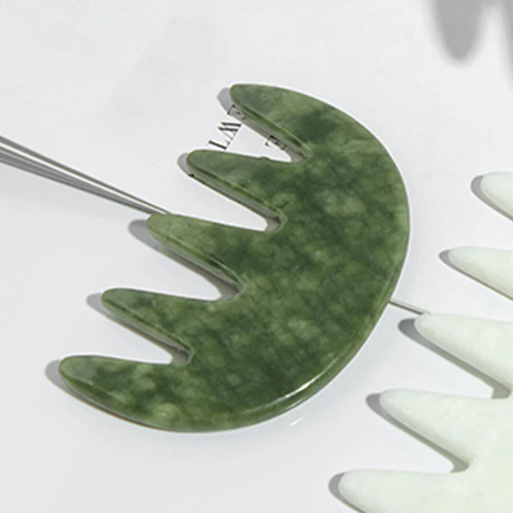 Scalp Massager Creative Wide Tooth Comb Handheld Comb Jade Massaging body acupoint massager creative massage comb