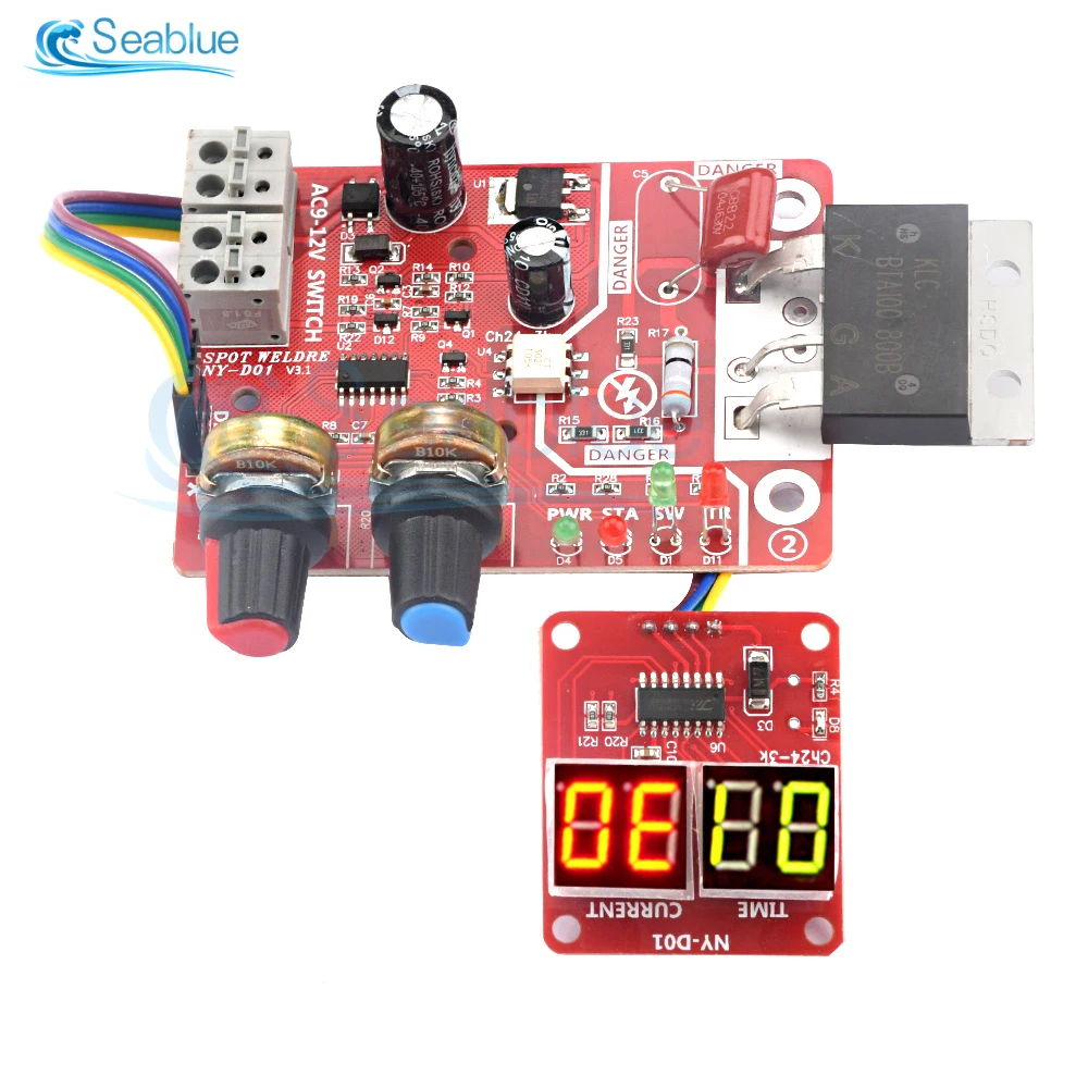 40A 100A Soldador Digital spot AC 110V/220V A 9V Placa Controladora De