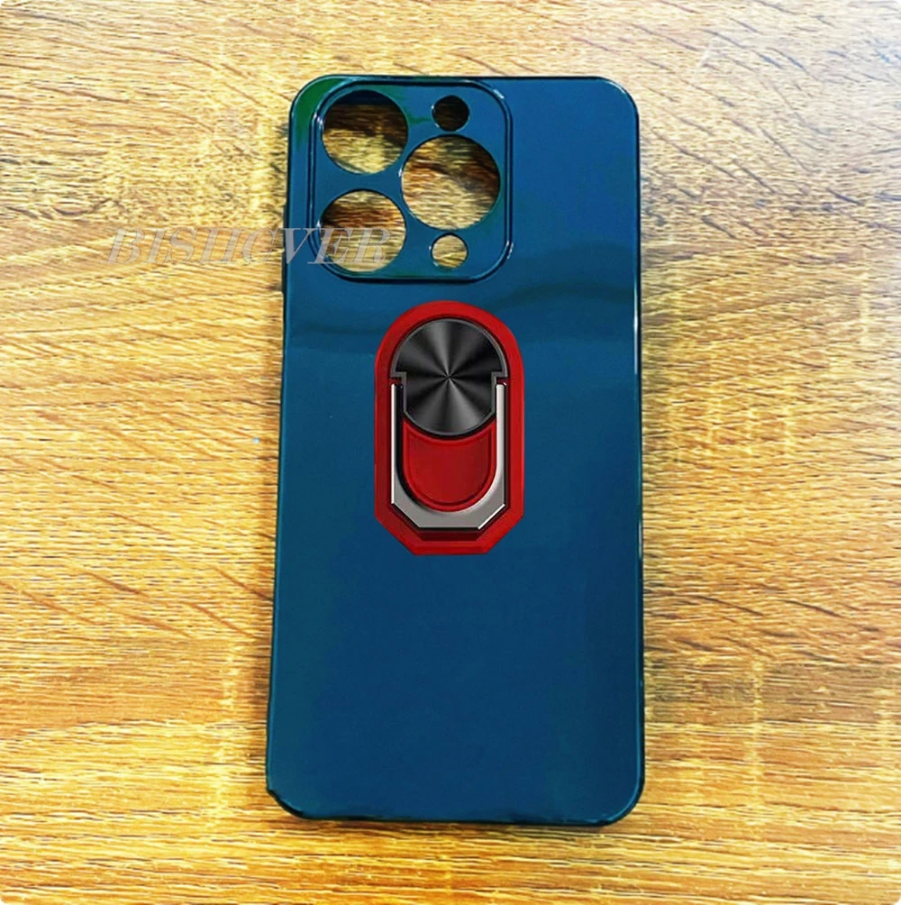 Enhanced Back Ring Holder Phone Case with TPU Soft Silicone Cover