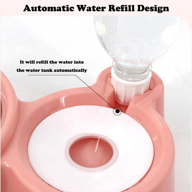 Pet Water Dispenser for Cats and Dogs  Automatic Water Storage Pet Food Bowl Food Container with Waterer Pet Supplies - 3