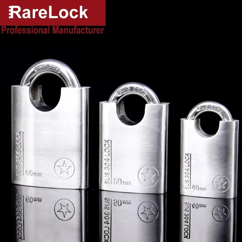 304 스테인레스 스틸 자물쇠, 야외 캐비닛 게이트 문짝 보트 하드웨어, Rarelock MS426 I용, 방수 4 키 잠금, 40-60mm