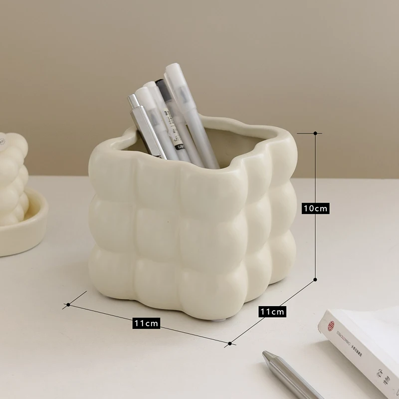 Bathroom Organizer Makeup Organization Cosmetic Lipstick Holder Makeup Brush Holders Storage Organiser Office Ceramic Pen Holder 5