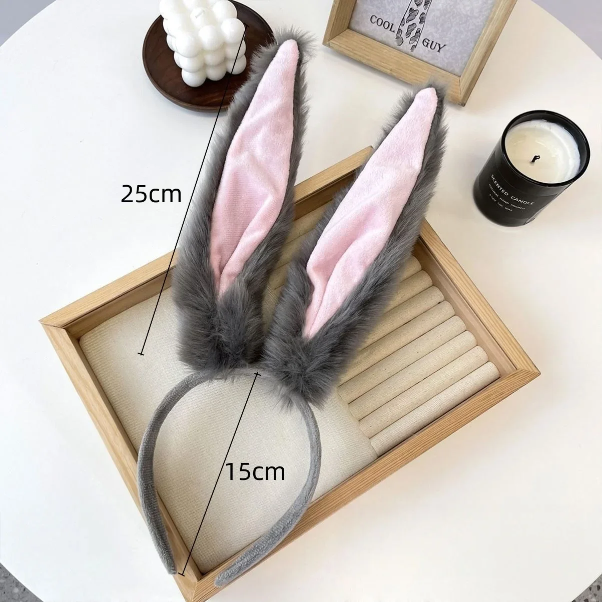 Bunny Ears Headbands Long Furry Rabbit Ear Headband Party Prom Cosplay Headwear Easter Dress up Costume Hair Accessories